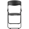HERCULES Series 500 lb. Capacity Heavy Duty Black Plastic Folding Chair with Built-in Ganging Brackets - Flash Furniture