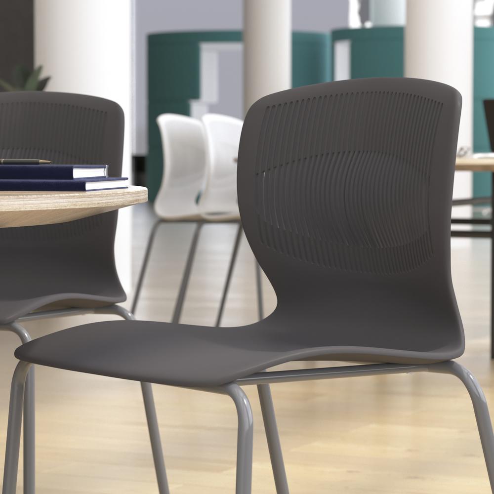 Modern Commercial Grade Stacking Chair with Lumbar Support - Flash Furniture