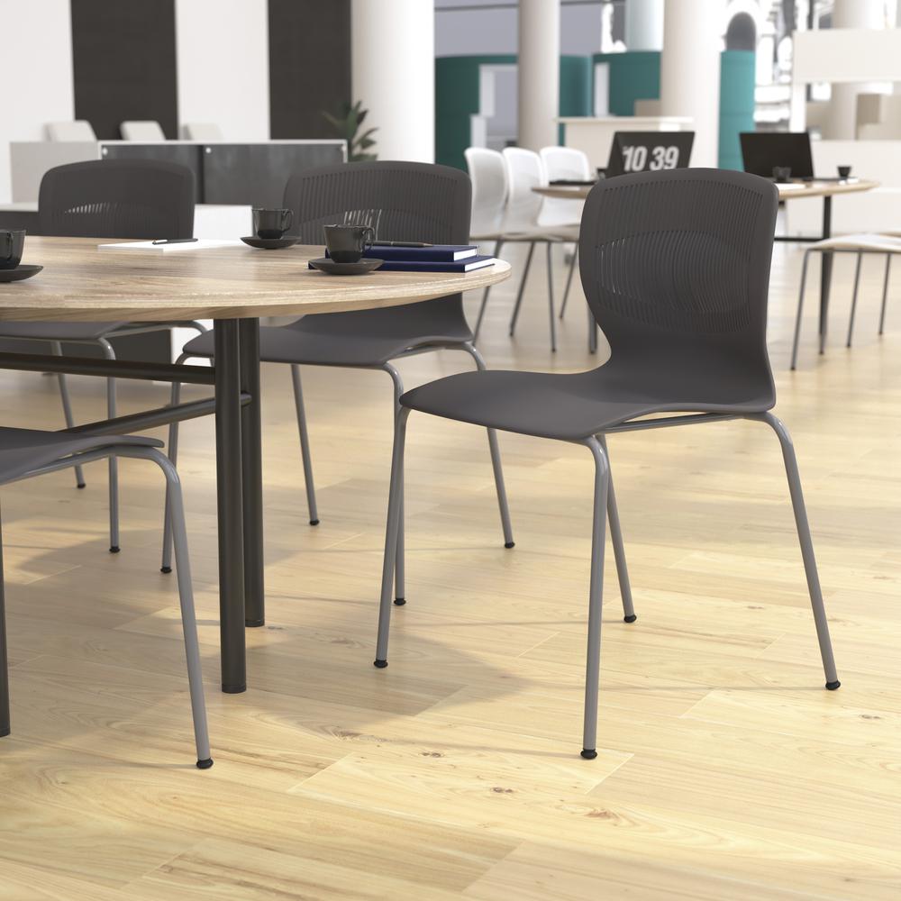 Modern Commercial Grade Stacking Chair with Lumbar Support - Flash Furniture