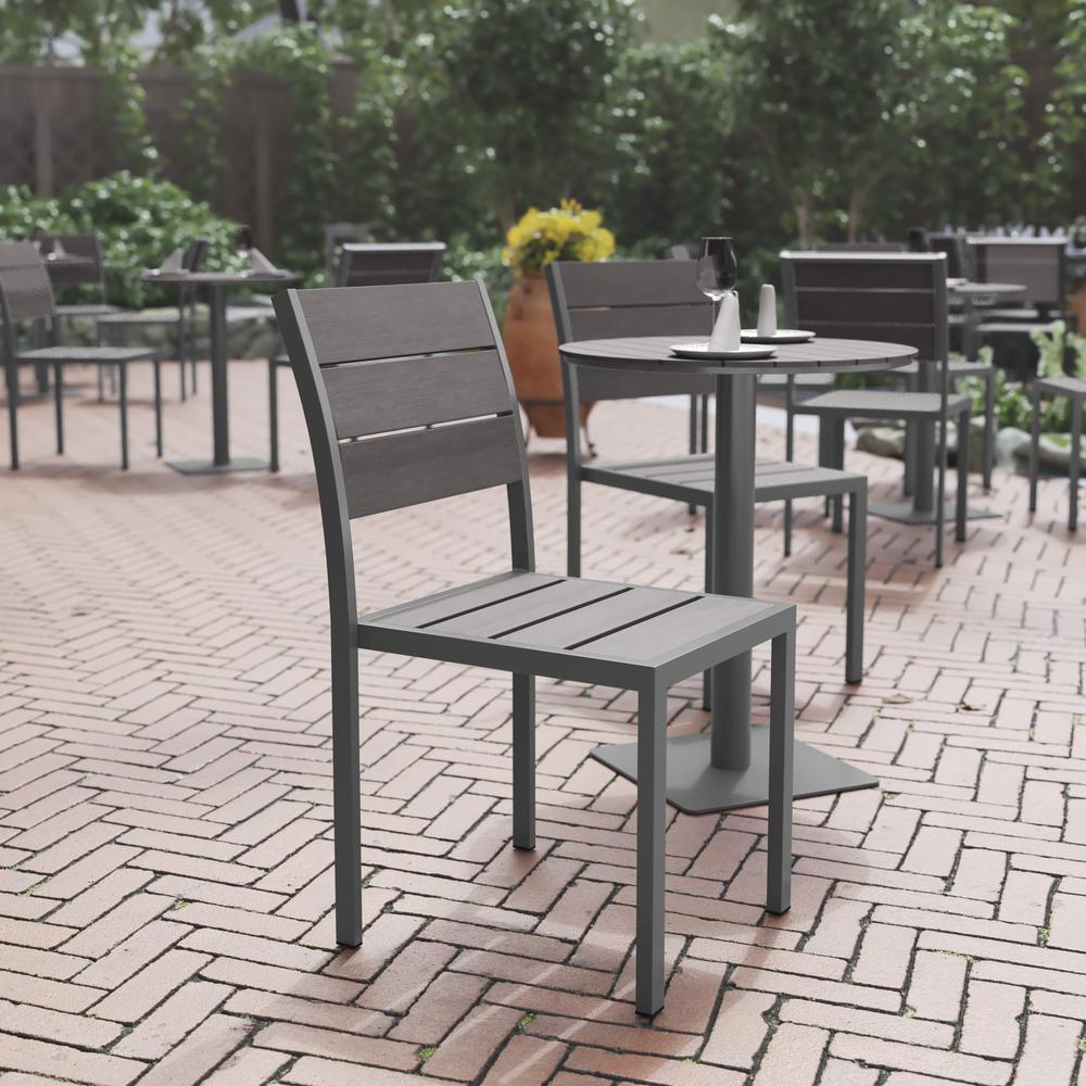 Modern Commercial Grade Armless Patio Chair - Flash Furniture