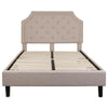 Full Size Tufted Upholstered Platform Bed in Beige Fabric - Flash Furniture