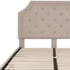 Full Size Tufted Upholstered Platform Bed in Beige Fabric - Flash Furniture