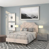 Full Size Tufted Upholstered Platform Bed in Beige Fabric - Flash Furniture