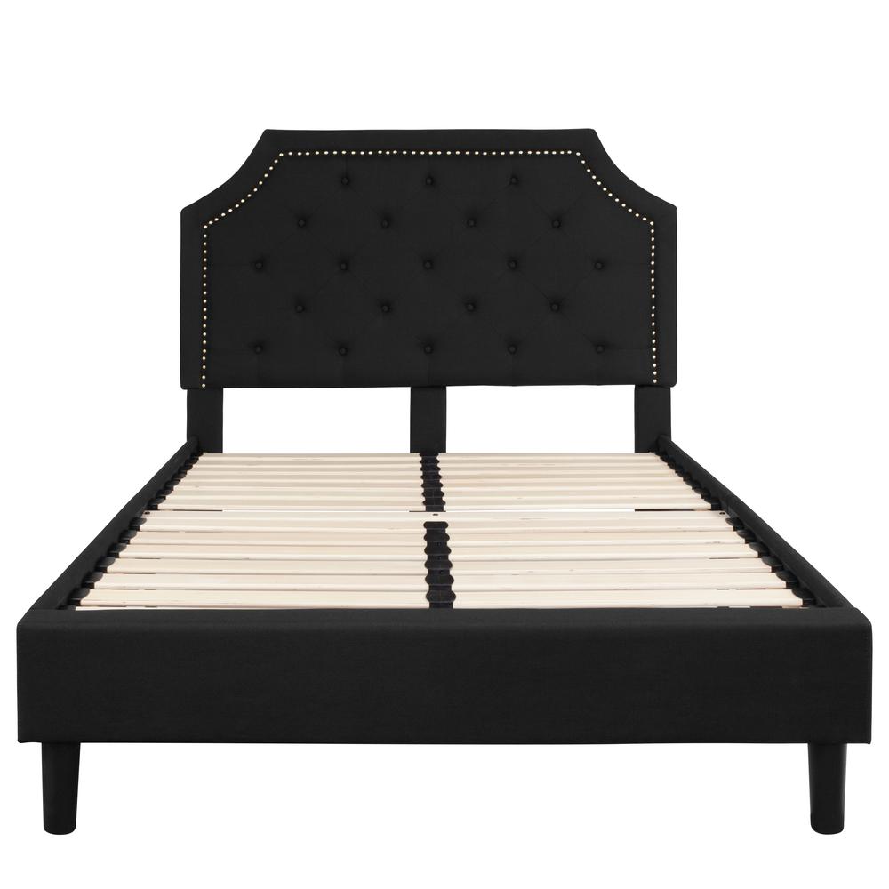 Full Size Tufted Upholstered Platform Bed in Black Fabric - Flash Furniture