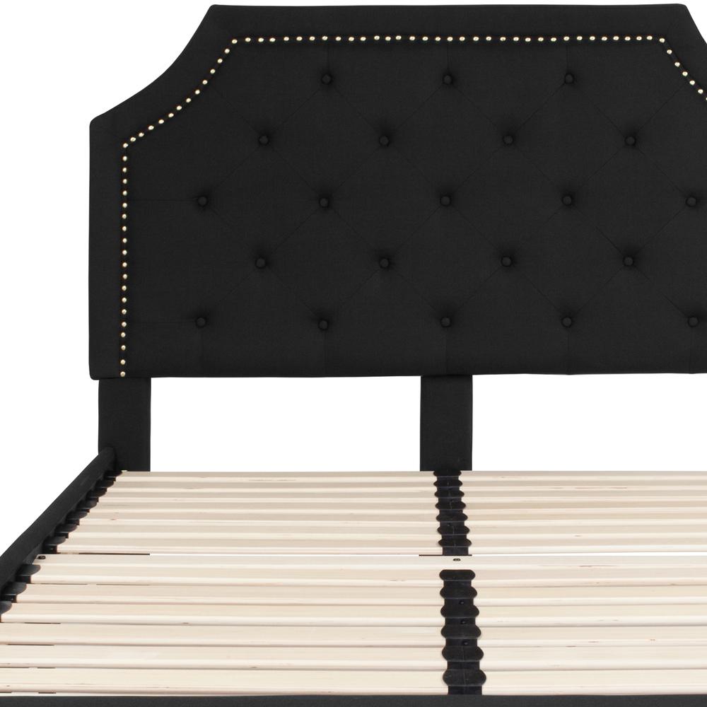 Full Size Tufted Upholstered Platform Bed in Black Fabric - Flash Furniture