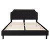 King Size Tufted Upholstered Platform Bed in Black Fabric - Flash Furniture