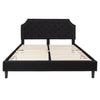 King Size Tufted Upholstered Platform Bed in Black Fabric - Flash Furniture