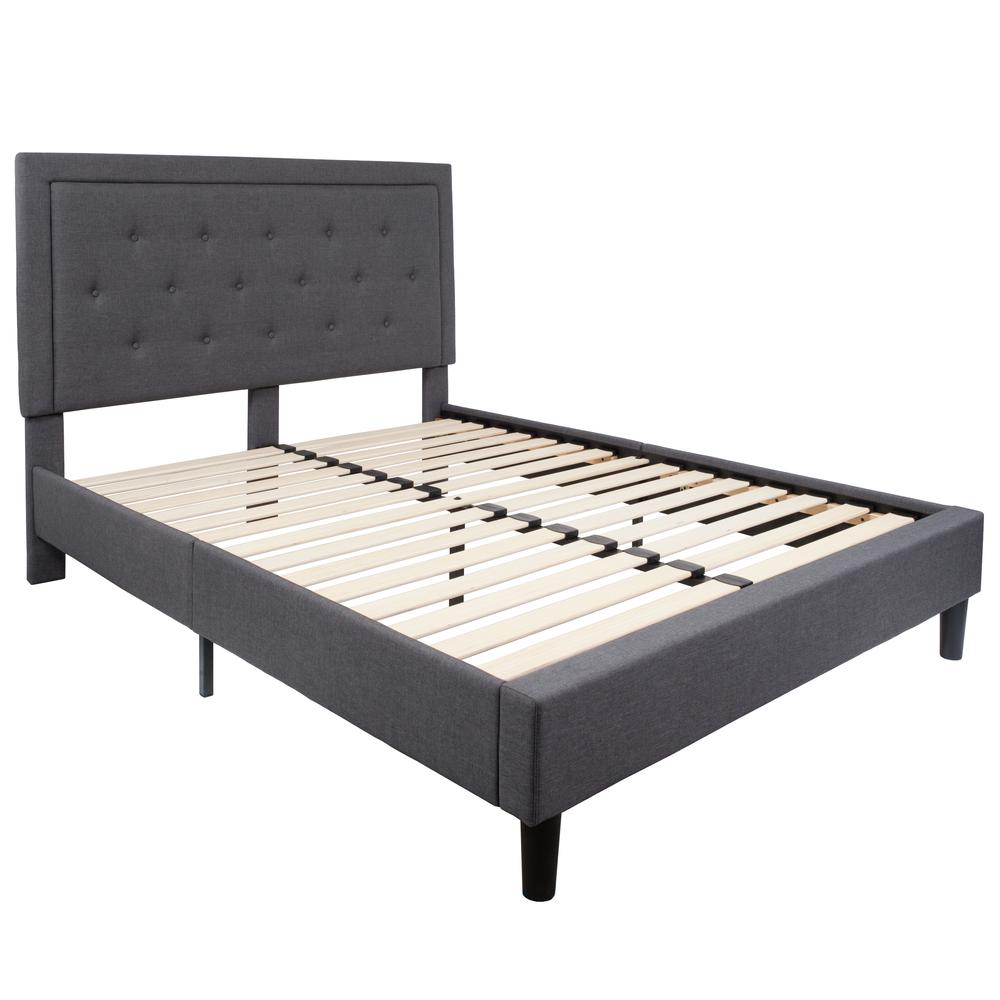 Queen Platform Bed | Queen Size Platform Bed Frame with Headboard - Flash Furniture