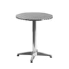 23.5'' Round Aluminum Indoor-Outdoor Table with Base - Flash Furniture