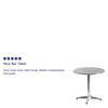 27.5'' Round Aluminum Indoor-Outdoor Table with Base - Flash Furniture