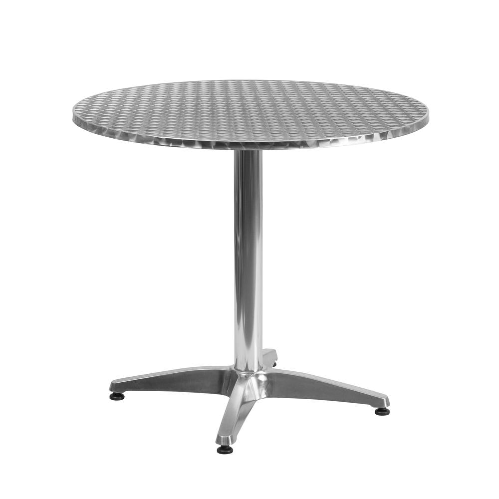 31.5'' Round Aluminum Indoor-Outdoor Table with Base - Flash Furniture