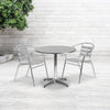 31.5'' Round Aluminum Indoor-Outdoor Table with Base - Flash Furniture