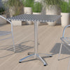 27.5'' Square Aluminum Indoor-Outdoor Table with Base - Flash Furniture