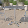 31.5'' Square Aluminum Indoor-Outdoor Table with Base - Flash Furniture