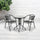 23.75'' Round Tempered Glass Metal Table - Flash Furniture