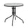 28'' Round Tempered Glass Metal Table with Gray Rattan Edging - Flash Furniture
