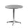 27.5'' Round Aluminum Indoor-Outdoor Table Set with 2 Slat Back Chairs - Flash Furniture