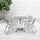 31.5'' Round Aluminum Indoor-Outdoor Table Set with 4 Slat Back Chairs - Flash Furniture