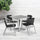 31.5'' Square Aluminum Indoor-Outdoor Table Set with 4 Black Rattan Chairs - Flash Furniture