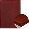 30'' x 42'' Rectangular High-Gloss Mahogany Resin Table Top with 2'' Thick Edge - Flash Furniture