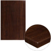 30'' x 48'' Rectangular High-Gloss Walnut Resin Table Top with 2'' Thick Edge - Flash Furniture