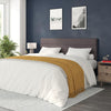 King Channel Stitched Fabric Upholstered Headboard, from 44.5'' to 57.25'' - Gray - Flash Furniture