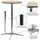 24'' Round Wood Cocktail Table with 30'' and 42'' Columns - Flash Furniture