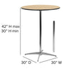30'' Round Wood Cocktail Table with 30'' and 42'' Columns - Flash Furniture