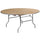 5.5-Foot Round HEAVY DUTY Birchwood Folding Banquet Table with METAL Edges - Flash Furniture