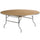 6-Foot Round HEAVY DUTY Birchwood Folding Banquet Table with METAL Edges - Flash Furniture