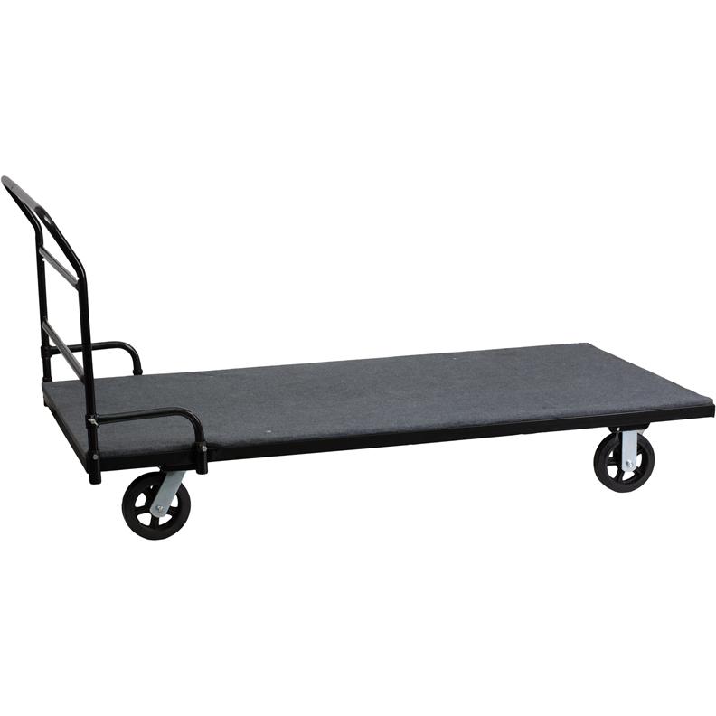 Folding Table Dolly with Carpeted Platform for Rectangular Tables - Flash Furniture