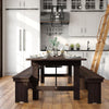 7' x 40'' Farm Style Dining Table with X-Legs for Commercial and Residential Use - Flash Furniture