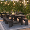 7' x 40'' Farm Style Dining Table with X-Legs for Commercial and Residential Use - Flash Furniture