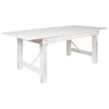 7' x 40'' Farm Style Dining Table with X-Legs for Commercial and Residential Use - Flash Furniture