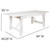 7' x 40'' Farm Style Dining Table with X-Legs for Commercial and Residential Use - Flash Furniture