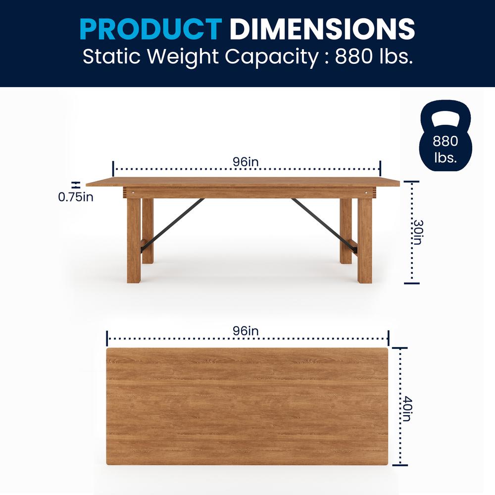 Farmhouse Dining Table - Flash Furniture