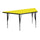 22.5''W x 45''L Trapezoid Yellow HP Activity Table - Height Short Legs - Flash Furniture