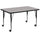 Mobile 36''W x 72''L Grey HP Activity Table - Height Adjustable Short Legs - Flash Furniture