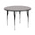 42'' Round Grey HP Laminate Activity Table - Standard Height Adjustable Legs - Flash Furniture