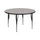 42'' Round Grey HP Laminate Activity Table - Height Adjustable Short Legs - Flash Furniture