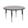 42'' Round Grey Thermal Laminate Activity Table - Height Adjustable Short Legs - Flash Furniture