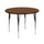 42'' Round Oak HP Laminate Activity Table - Standard Height Adjustable Legs - Flash Furniture