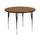 42'' Round Oak Thermal Laminate Activity Table - Standard Height Adjustable Legs - Flash Furniture