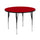 42'' Round Red Thermal Laminate Activity Table - Standard Height Adjustable Legs - Flash Furniture