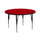 42'' Round Red Thermal Laminate Activity Table - Height Adjustable Short Legs - Flash Furniture