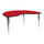 48''W x 72''L Kidney Red HP Activity Table - Standard Height Adjustable Legs - Flash Furniture