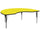48''W x 72''L Kidney Yellow HP Activity Table - Height Adjustable Short Legs - Flash Furniture
