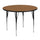 48'' Round Oak Thermal Laminate Activity Table - Standard Height Adjustable Legs - Flash Furniture