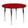 48'' Round Red Thermal Laminate Activity Table - Standard Height Adjustable Legs - Flash Furniture
