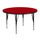 48'' Round Red Thermal Laminate Activity Table - Height Adjustable Short Legs - Flash Furniture